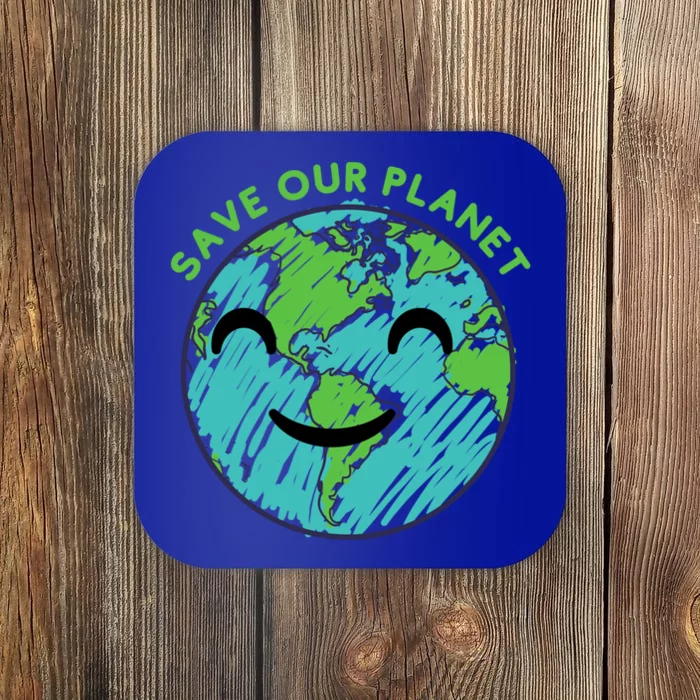 Save Our Planet Earth Day Cute Climate Change Gift Coaster