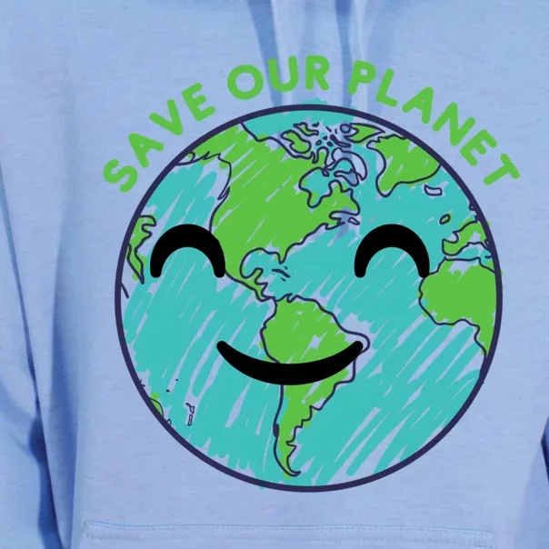 Save Our Planet Earth Day Cute Climate Change Gift Unisex Surf Hoodie