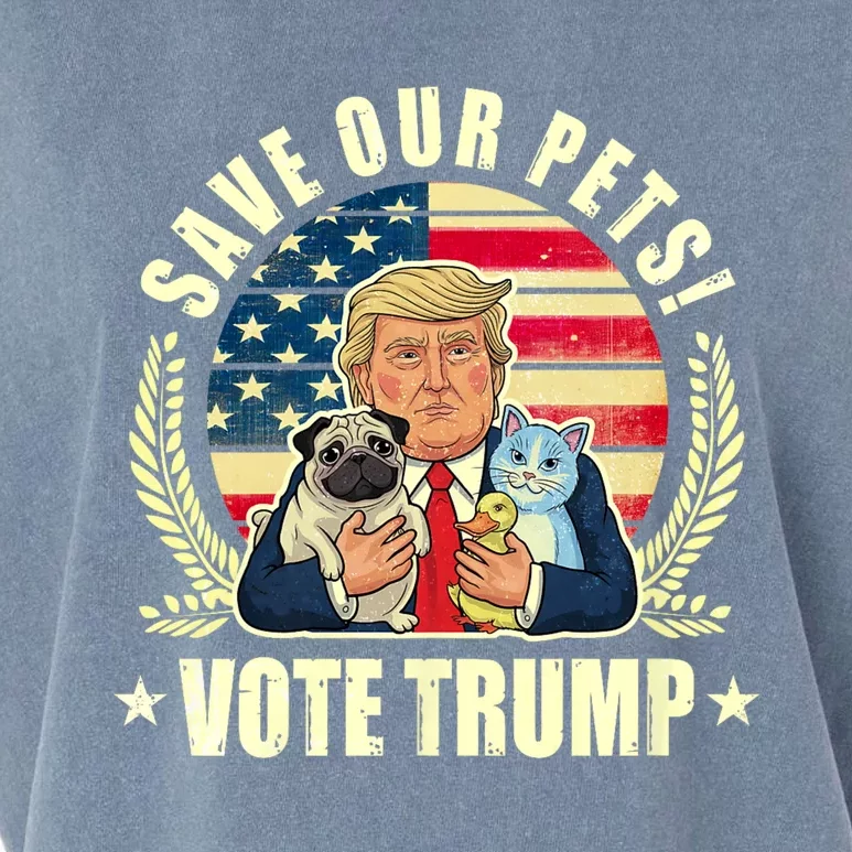 Save Our Pets Vote For Trump 2024 Trump Vance 2024 Election Garment-Dyed Women's Muscle Tee