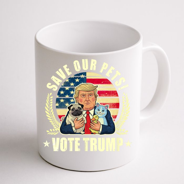 Save Our Pets Vote For Trump 2024 Trump Vance 2024 Election Front & Back Coffee Mug