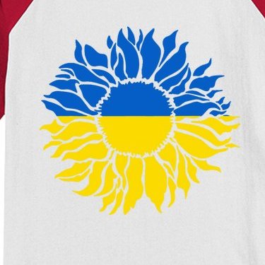 Sunflower Of Peace Ukraine Ukraine Strong Vyshyvanka Long Kids Colorblock Raglan Jersey