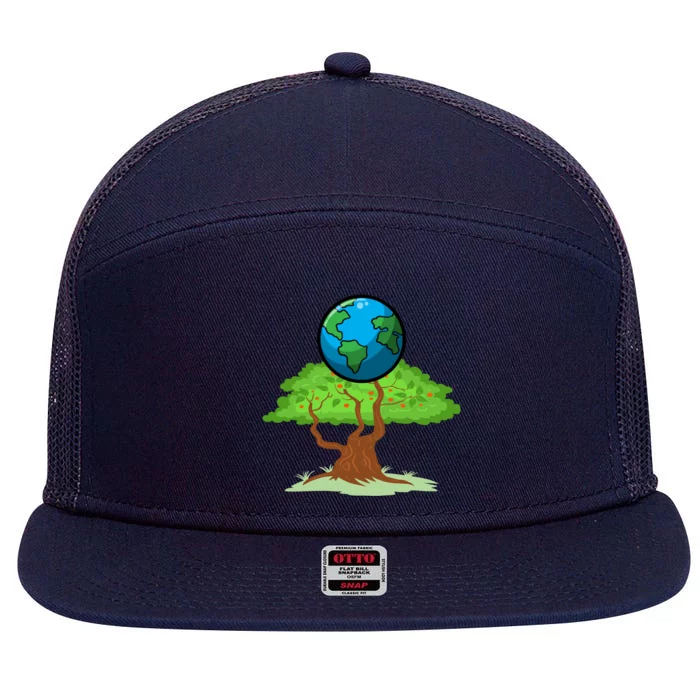 Save Our Planet Plant A Tree Pro Environt Gift 7 Panel Mesh Trucker Snapback Hat