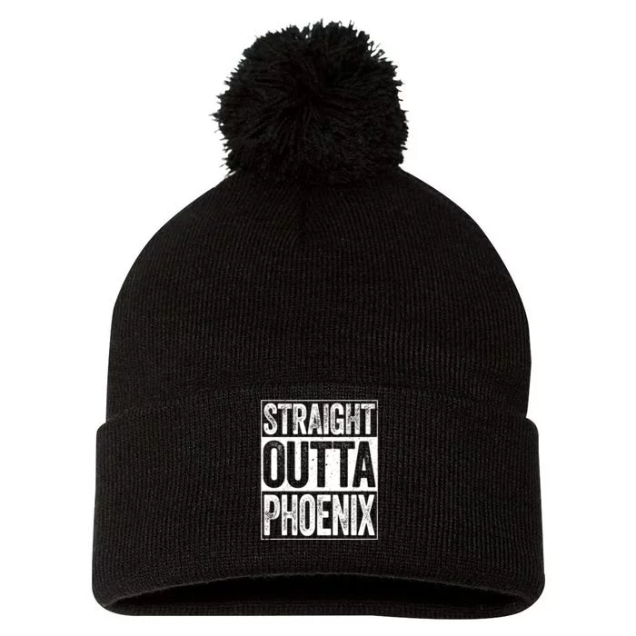 Straight Outta Phoenix Arizona State Pom Pom 12in Knit Beanie