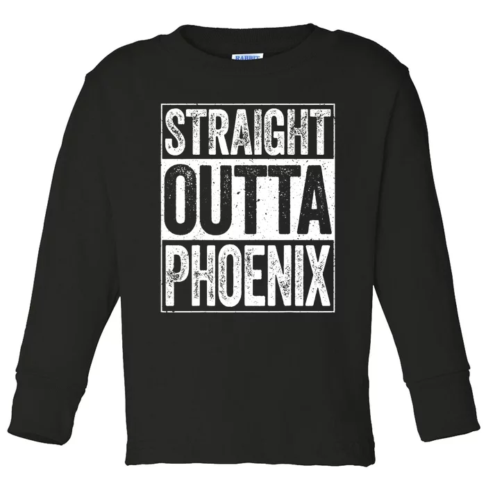 Straight Outta Phoenix Arizona State Toddler Long Sleeve Shirt