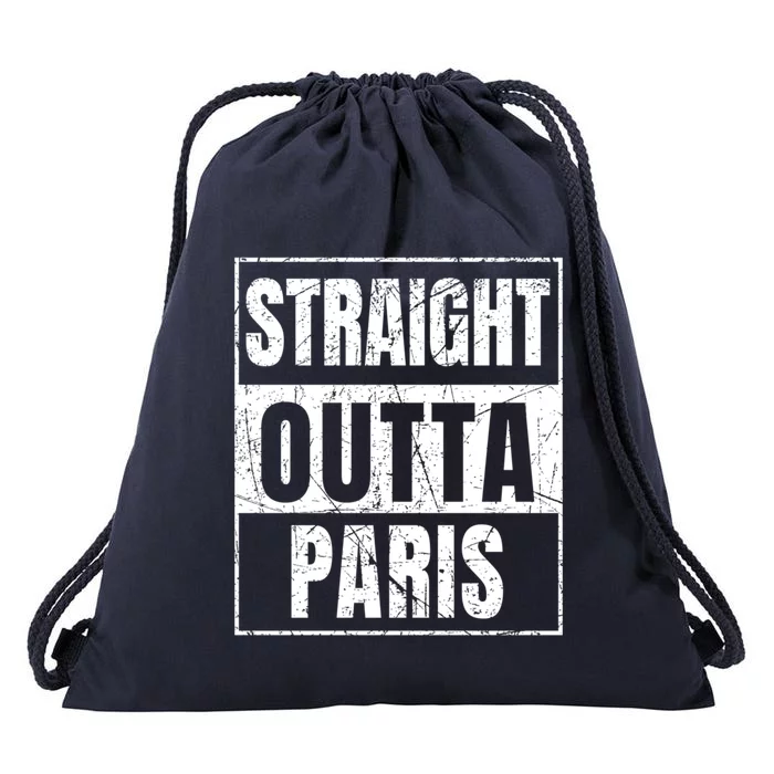 Straight Outta Paris Cute Gift Drawstring Bag