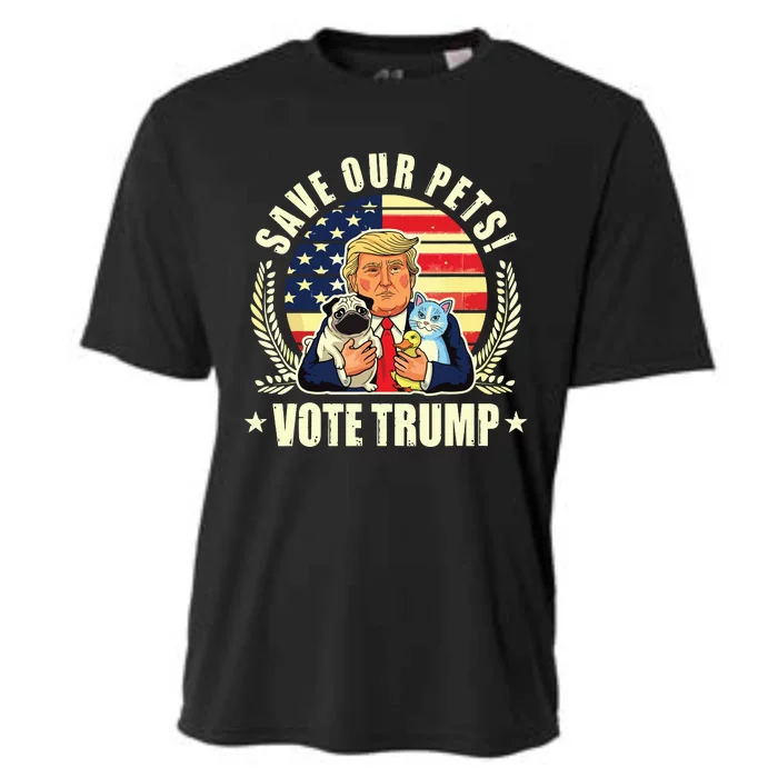 Save Our Pets Vote For Trump 2024 Trump Vance 2024 Election Cooling Performance Crew T-Shirt