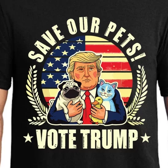 Save Our Pets Vote For Trump 2024 Trump Vance 2024 Election Pajama Set