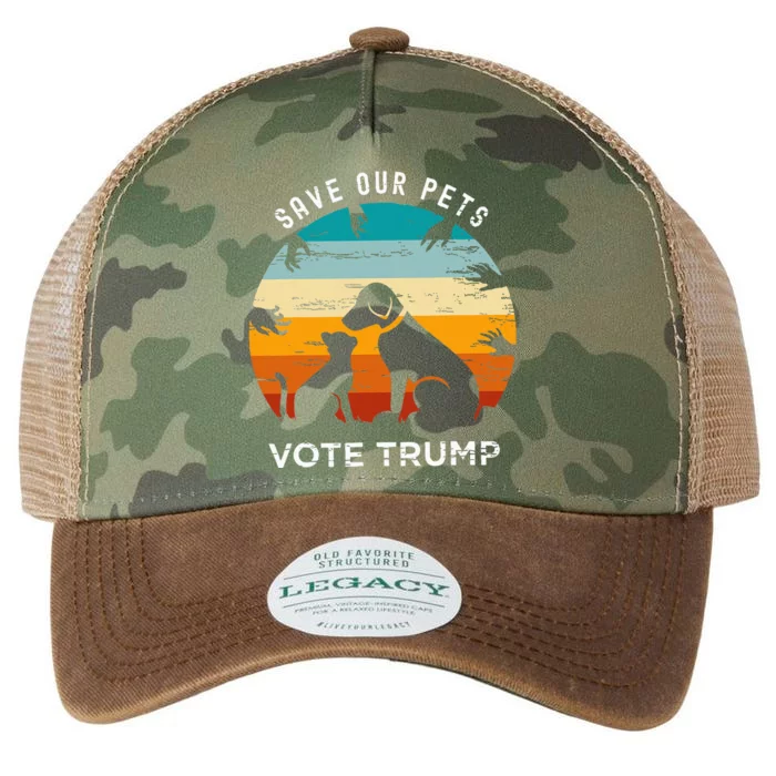 Save Our Pet Vote Trump 2024 Legacy Tie Dye Trucker Hat