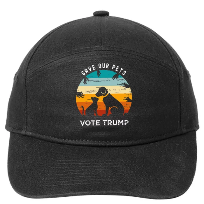 Save Our Pet Vote Trump 2024 7-Panel Snapback Hat