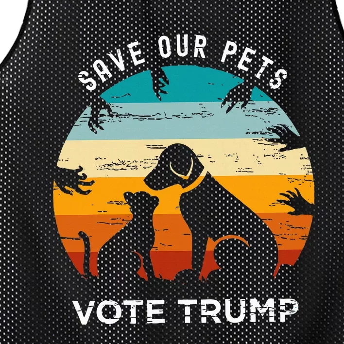 Save Our Pet Vote Trump 2024 Mesh Reversible Basketball Jersey Tank