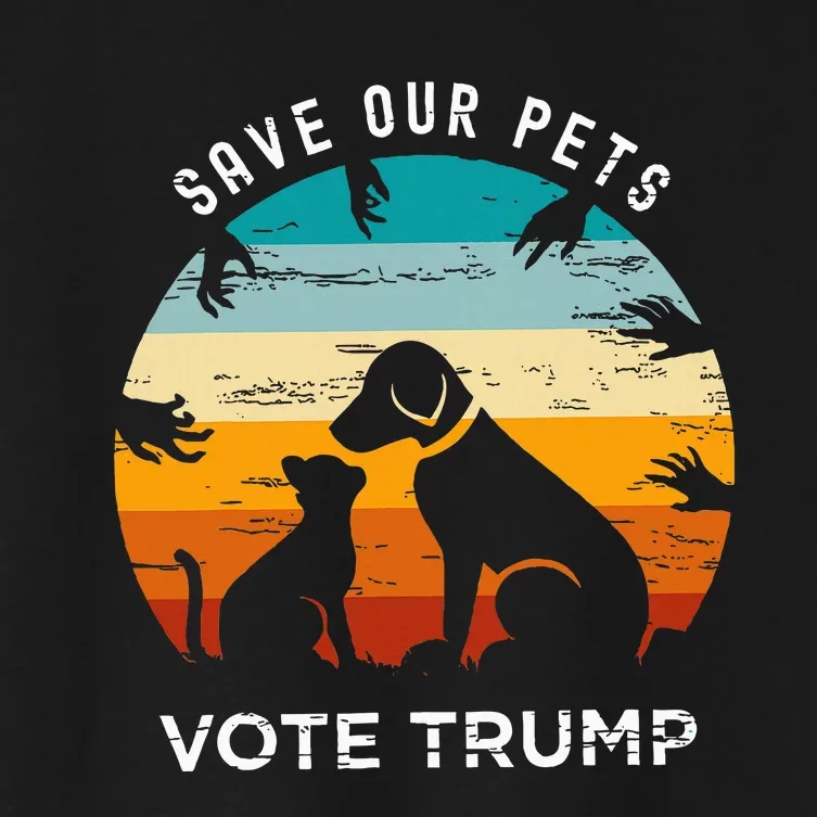 Save Our Pet Vote Trump 2024 Women's Crop Top Tee