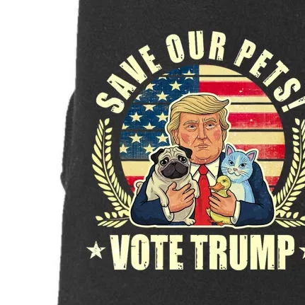 Save Our Pets Vote For Trump 2024 Trump Vance 2024 Election Doggie 3-End Fleece Hoodie