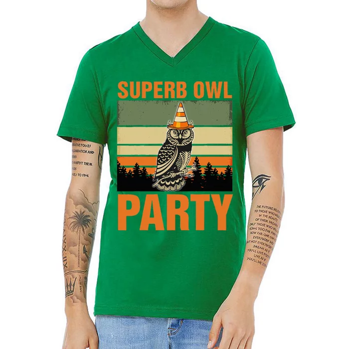 Superb Owl Party V-Neck T-Shirt