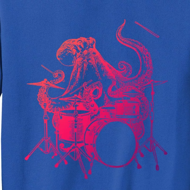 Seembo Octopus Playing Drums Drummer Drumming Musician Band Cute Gift Sweatshirt