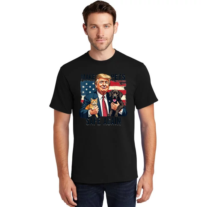 Save Our Pets Vote Trump Funny Trump Make Pets Safe Again Gift Tall T-Shirt