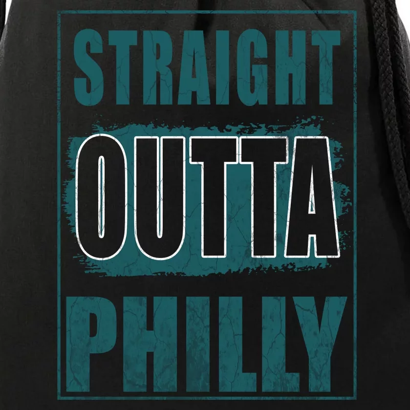 Straight Outta Philly Philadelphia Football Fans Drawstring Bag