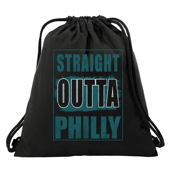 Straight Outta Philly Philadelphia Football Fans Drawstring Bag