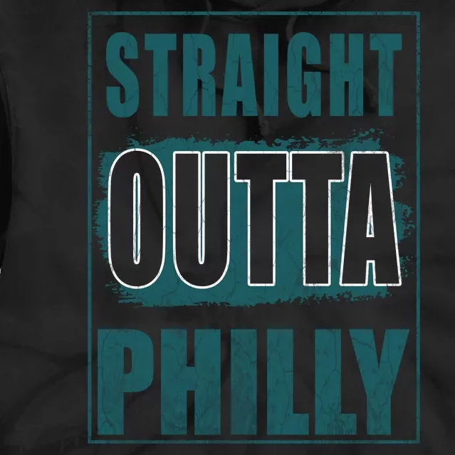 Straight Outta Philly Philadelphia Football Fans Tie Dye Hoodie