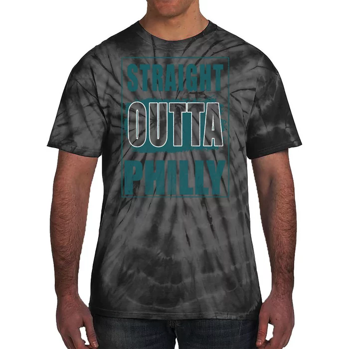 Straight Outta Philly Philadelphia Football Fans Tie-Dye T-Shirt