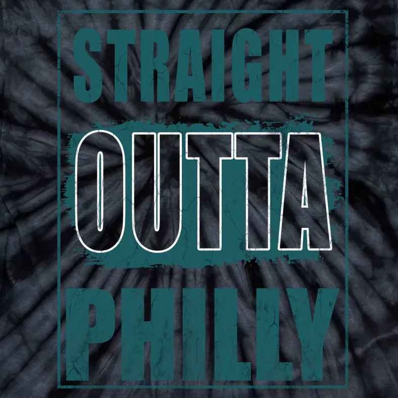 Straight Outta Philly Philadelphia Football Fans Tie-Dye T-Shirt