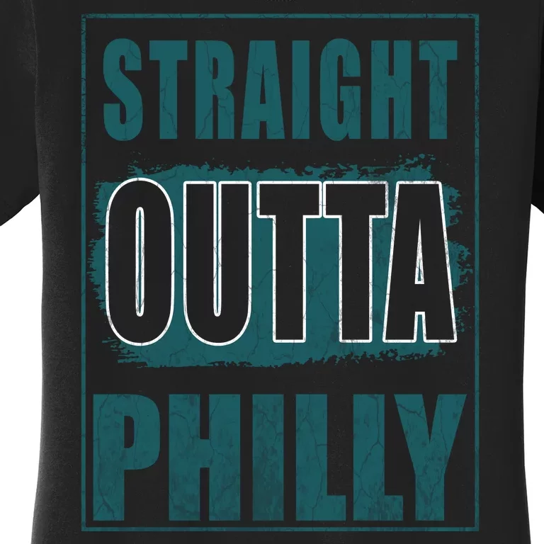 Straight Outta Philly Philadelphia Football Fans Women's T-Shirt