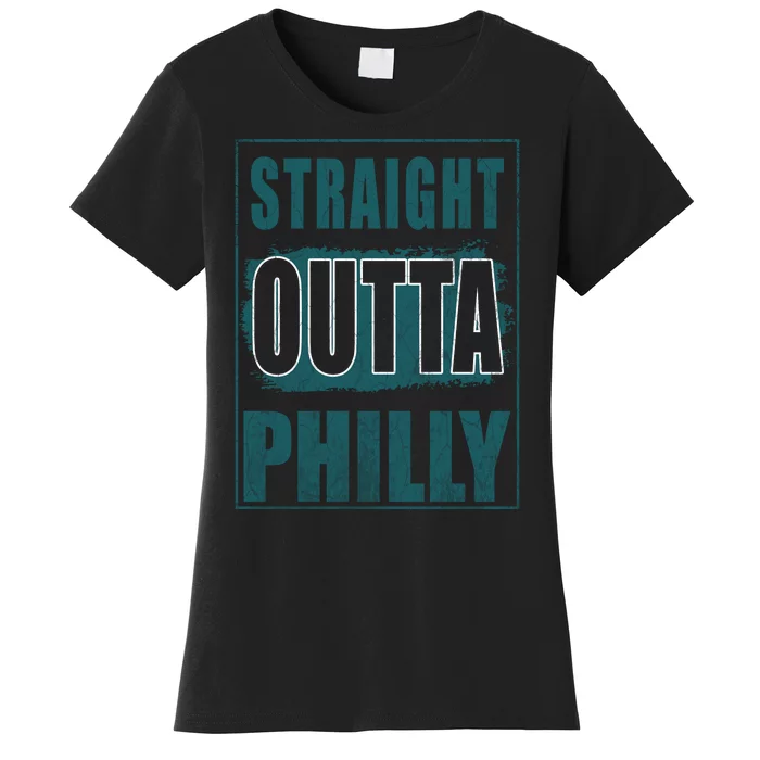 Straight Outta Philly Philadelphia Football Fans Women's T-Shirt