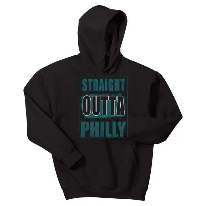 Straight Outta Philly Philadelphia Football Fans Kids Hoodie