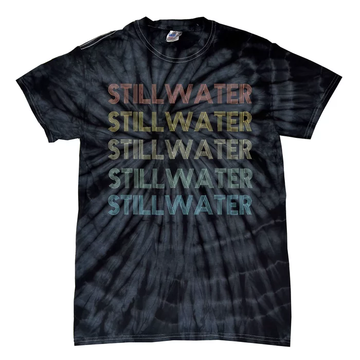 Stillwater Oklahoma Pride Vintage State Ok Retro 70s Tie-Dye T-Shirt