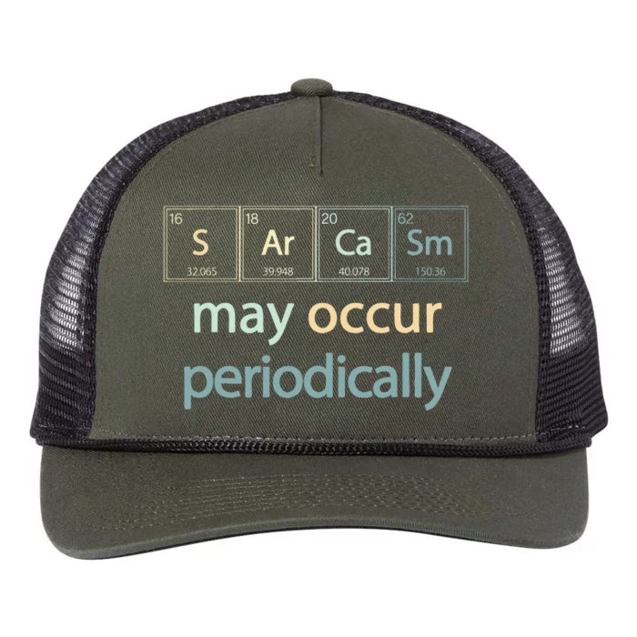 Sarcasm Occur Periodically Scientist Chemistry Elements Joke Retro Rope Trucker Hat Cap