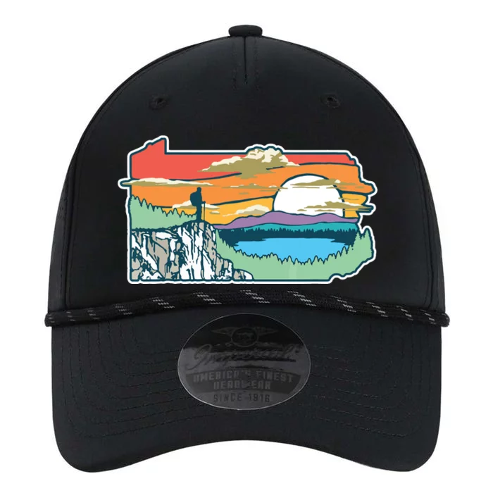 State Of Pennsylvania Nature Illustration Outdoor Graphic Performance The Dyno Cap