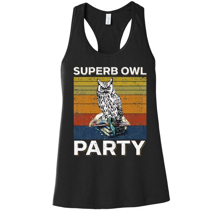 Superb Owl Party What We Do In The Shadows Owl Lover Women's Racerback Tank