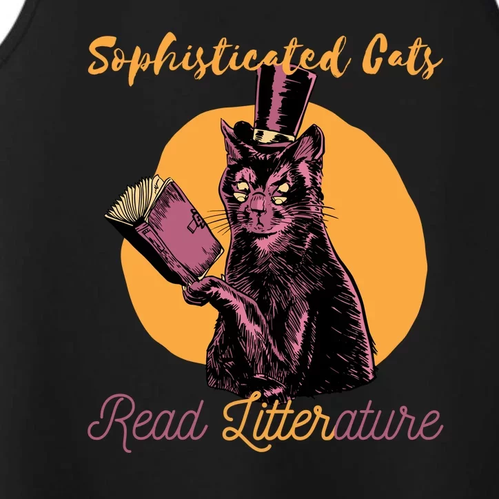 Sophisticated Cats Read Litterature Performance Tank