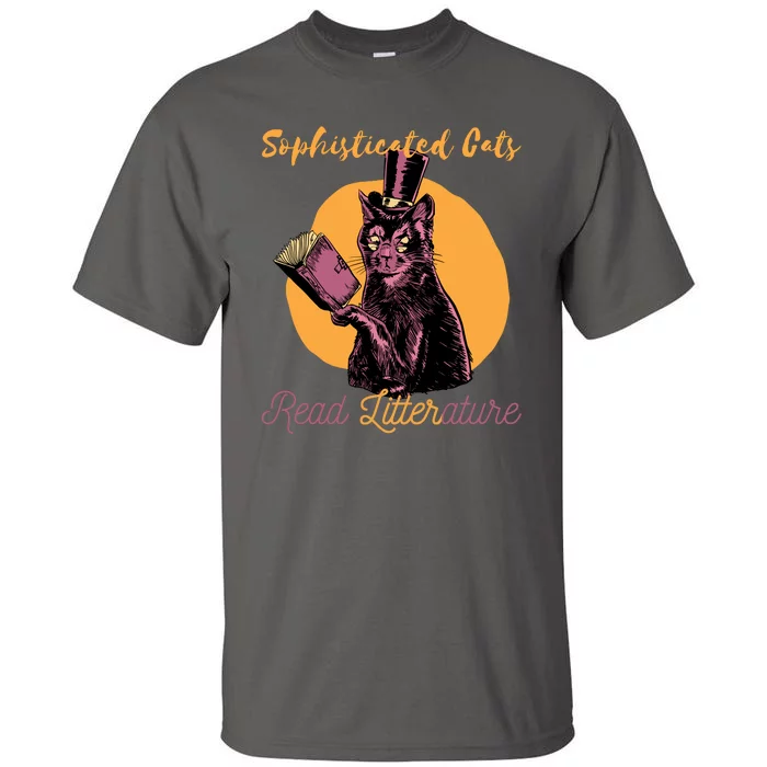 Sophisticated Cats Read Litterature Tall T-Shirt