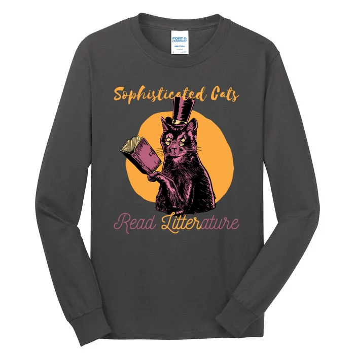 Sophisticated Cats Read Litterature Tall Long Sleeve T-Shirt