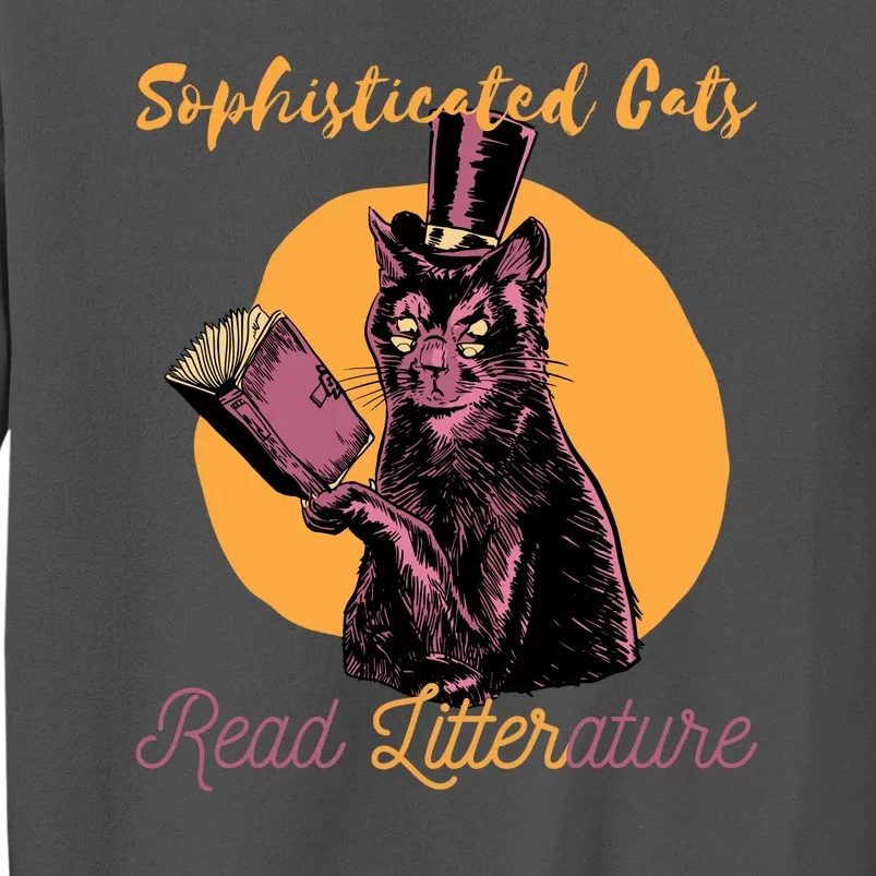 Sophisticated Cats Read Litterature Tall Sweatshirt