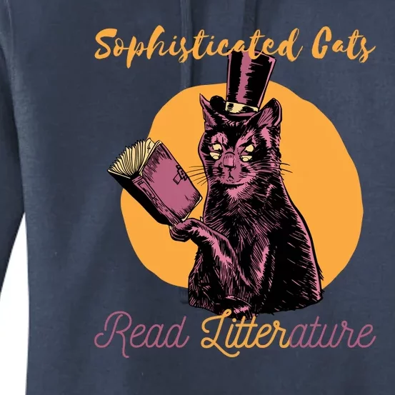 Sophisticated Cats Read Litterature Women's Pullover Hoodie