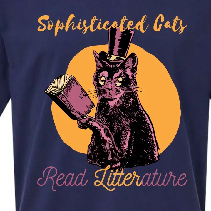 Sophisticated Cats Read Litterature Sueded Cloud Jersey T-Shirt