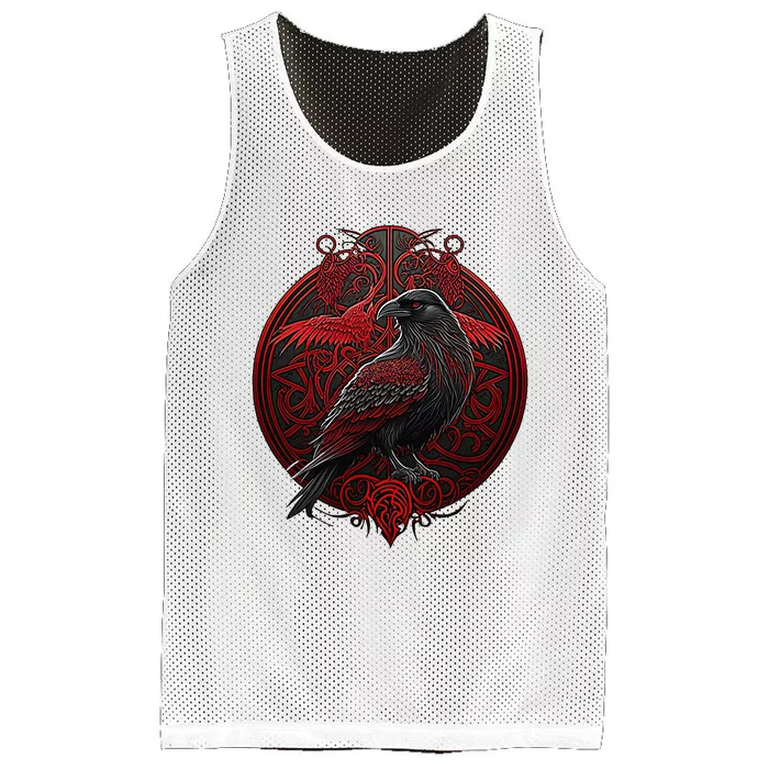 Scandinavian Odin Raven Mesh Reversible Basketball Jersey Tank