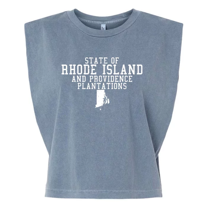 State Of Rhode Island And Providence Plantations Garment-Dyed Women's Muscle Tee