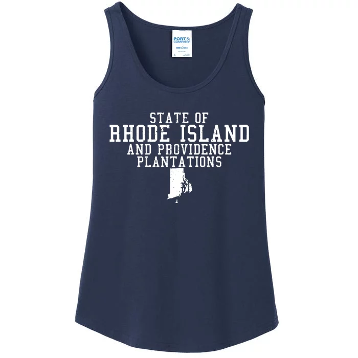 State Of Rhode Island And Providence Plantations Ladies Essential Tank