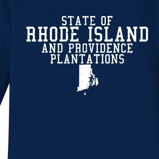 State Of Rhode Island And Providence Plantations Baby Long Sleeve Bodysuit