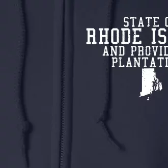 State Of Rhode Island And Providence Plantations Full Zip Hoodie