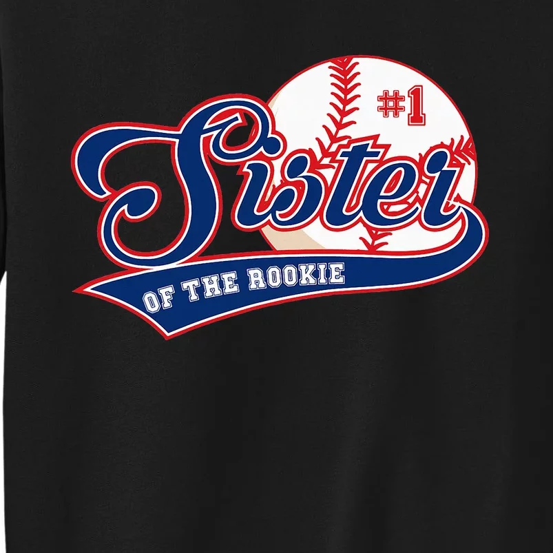 Sister of Rookie 1st Birthday Baseball Theme Matching Party Sweatshirt