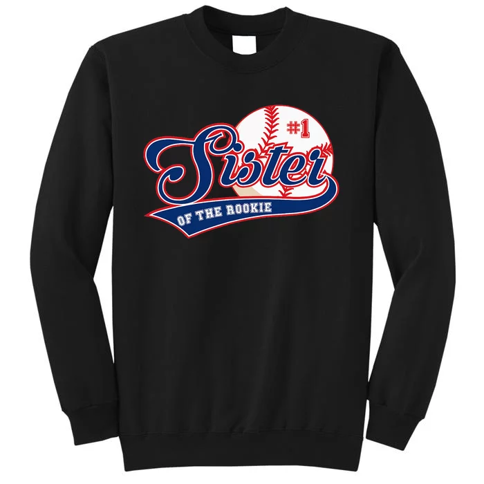 Sister of Rookie 1st Birthday Baseball Theme Matching Party Sweatshirt