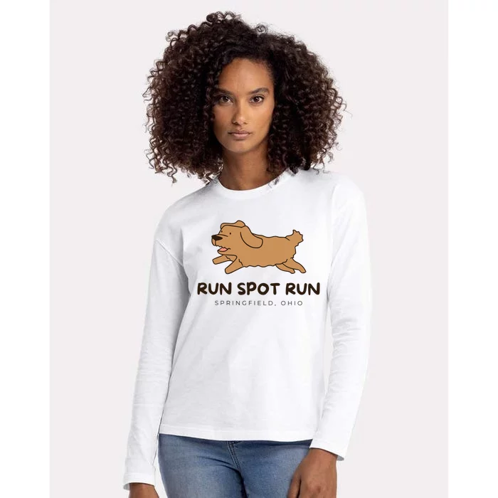 Springfield Ohio Run Spot Run Harris Walz Election 2024 Womens Cotton Relaxed Long Sleeve T-Shirt