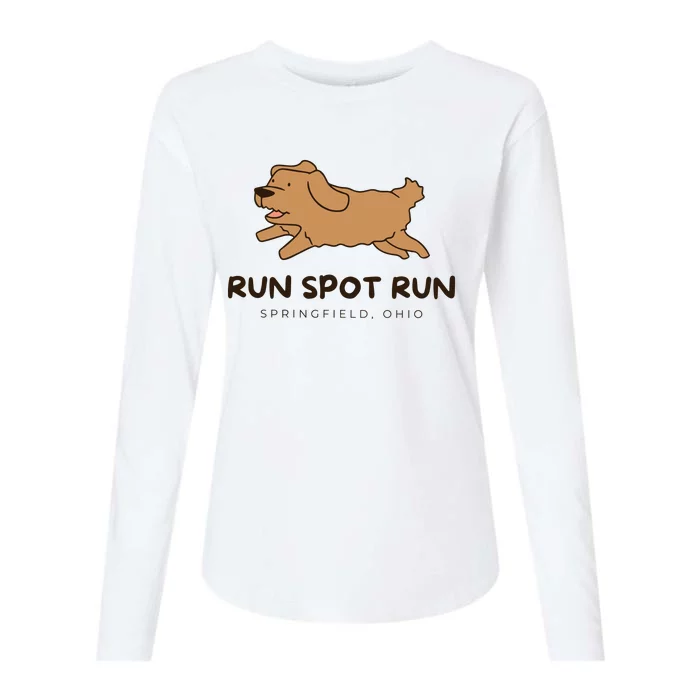 Springfield Ohio Run Spot Run Harris Walz Election 2024 Womens Cotton Relaxed Long Sleeve T-Shirt