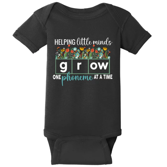 Science Of Reading Helping A Little Minds Grow Phonics Women Baby Bodysuit