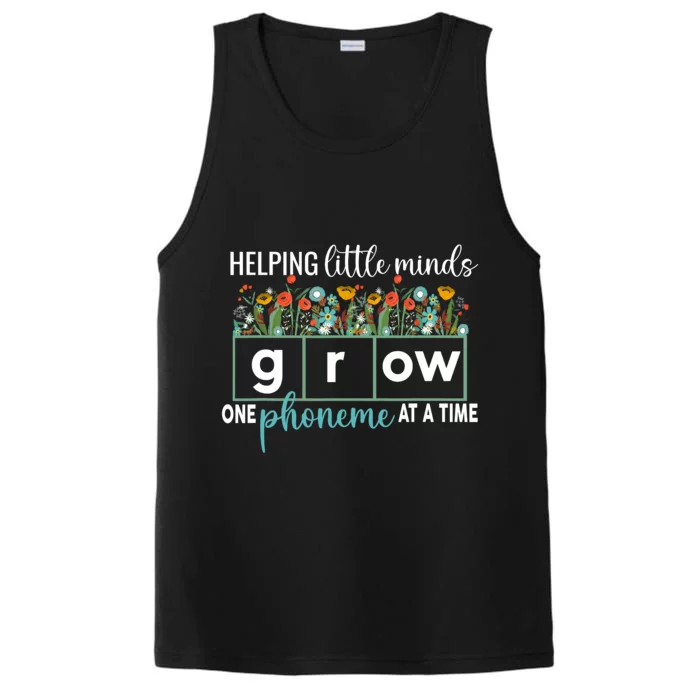 Science Of Reading Helping A Little Minds Grow Phonics Women Performance Tank