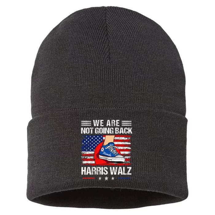 Stepping On Red Hat WeRe Not Going Back Harris Walz Sustainable Knit Beanie