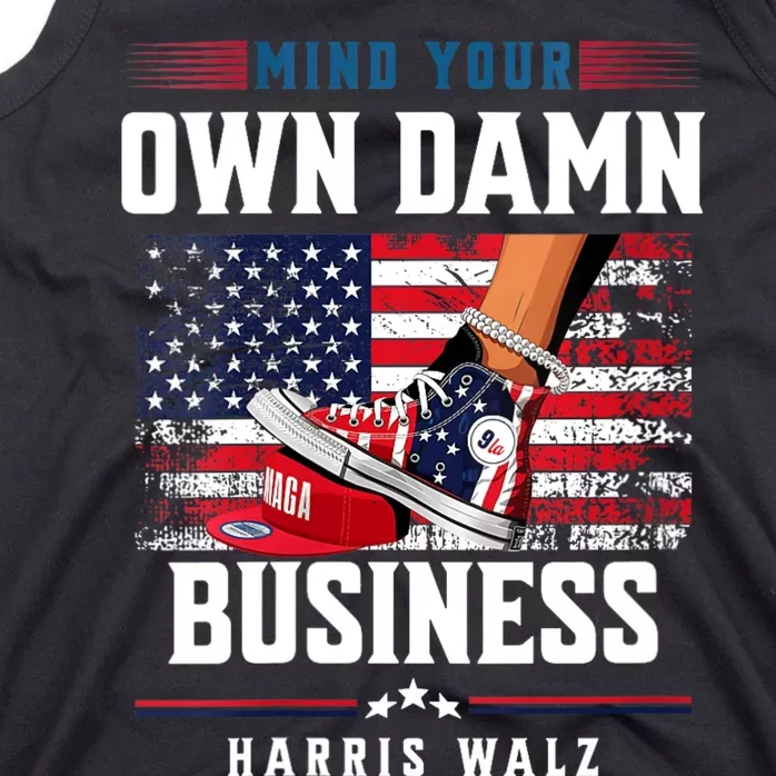 Stepping On Red Hat Mind Your Own Damn Business Harris Waltz Tank Top